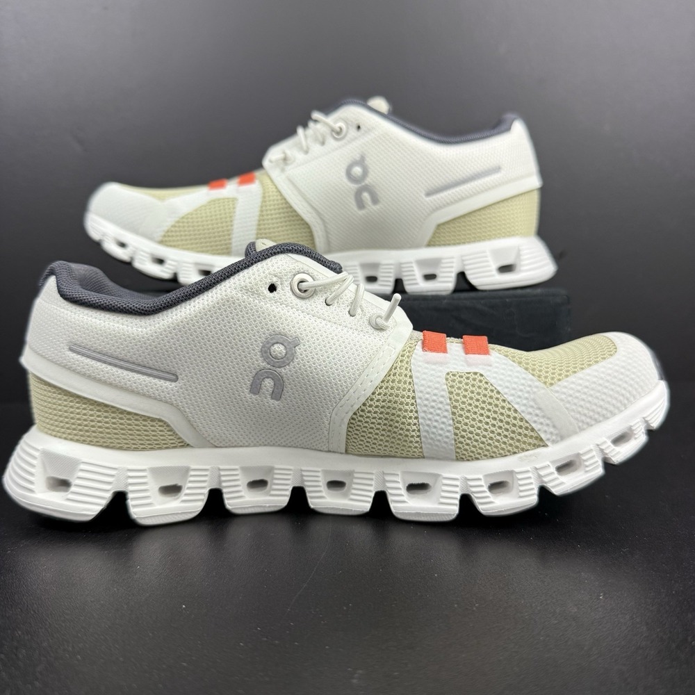 On Cloud 5 Push Running Shoe White Womens 5.5 Green Orange 69.97738